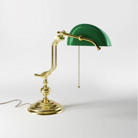 klasszikus banklampa konyvtar art deco arany asztali lampa zold uvegbura arany polgari iroda ugyvedi lampa asztalra vilagitas exkluziv luxus retro vintage lampak lameridiana.jpg